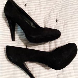 Franco Fortini black suede pumps size 8.5